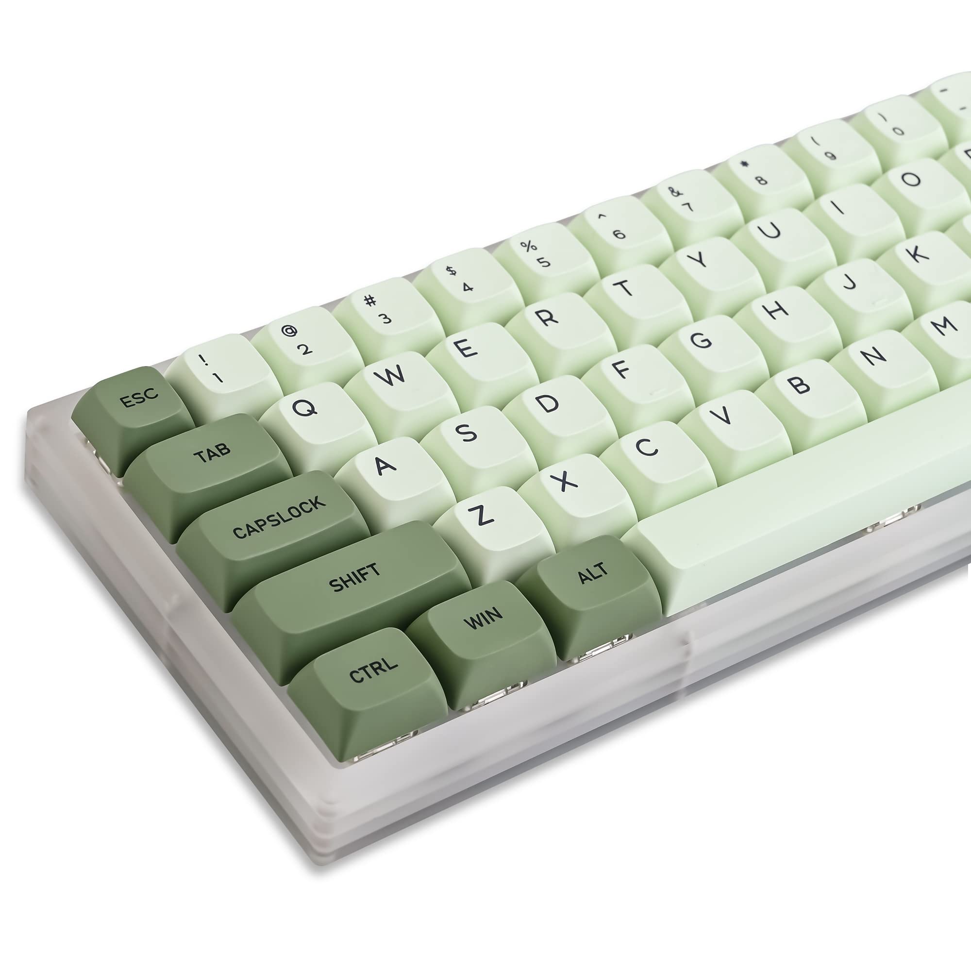 Gtsp 124 Key Matcha Keycaps For 65 75 100 Percent 60% Keyboard Xda Keycap Set Dye Sub For Cherry Mx Gateron Kailh Switch (Matcha