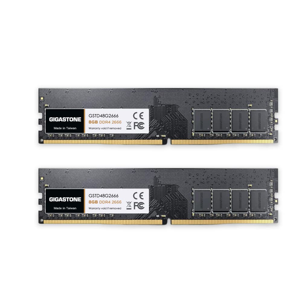 ?DDR4 RAM? GIGASTONE 16GB Kit (2x8GB) DDR4 2666MHz (2400MHz or 2133MHz) PC421300 (PC419200/17000) CL19 1.2V UDIMM 288 Pin Unbu