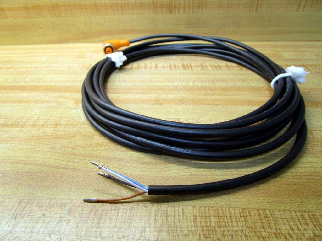 Ifm Efector, Evc005, 4 Wire Micro Dc Cordset, Right Angled, For Sensors With M12 Connector