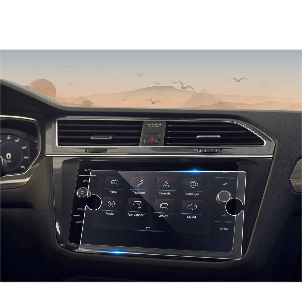 Cdefg Screen Protector For Volkswagen Jetta 2021 2022 2023 2024 Accessories Touch Screen For Vw Jetta Sel Gli 2024 Radio Display Screen Cover -8' Tempered Glass