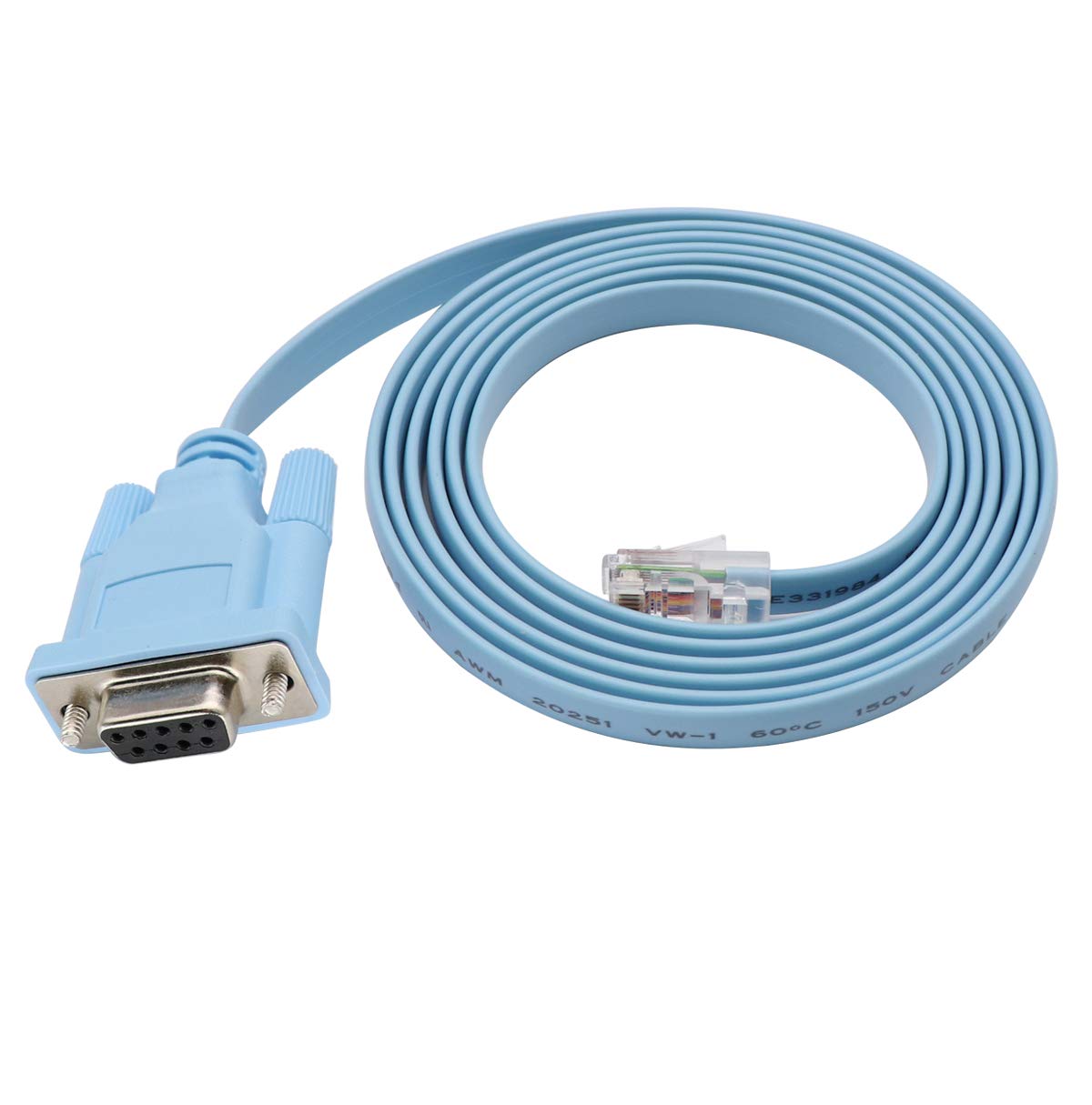 Cisco Console Cable 9 Pin Db9 Female Serial Rs232 Port To Rj45 Male Cat5 Ethernet Lan Rollover Console Cable Switch Cable Cisco(