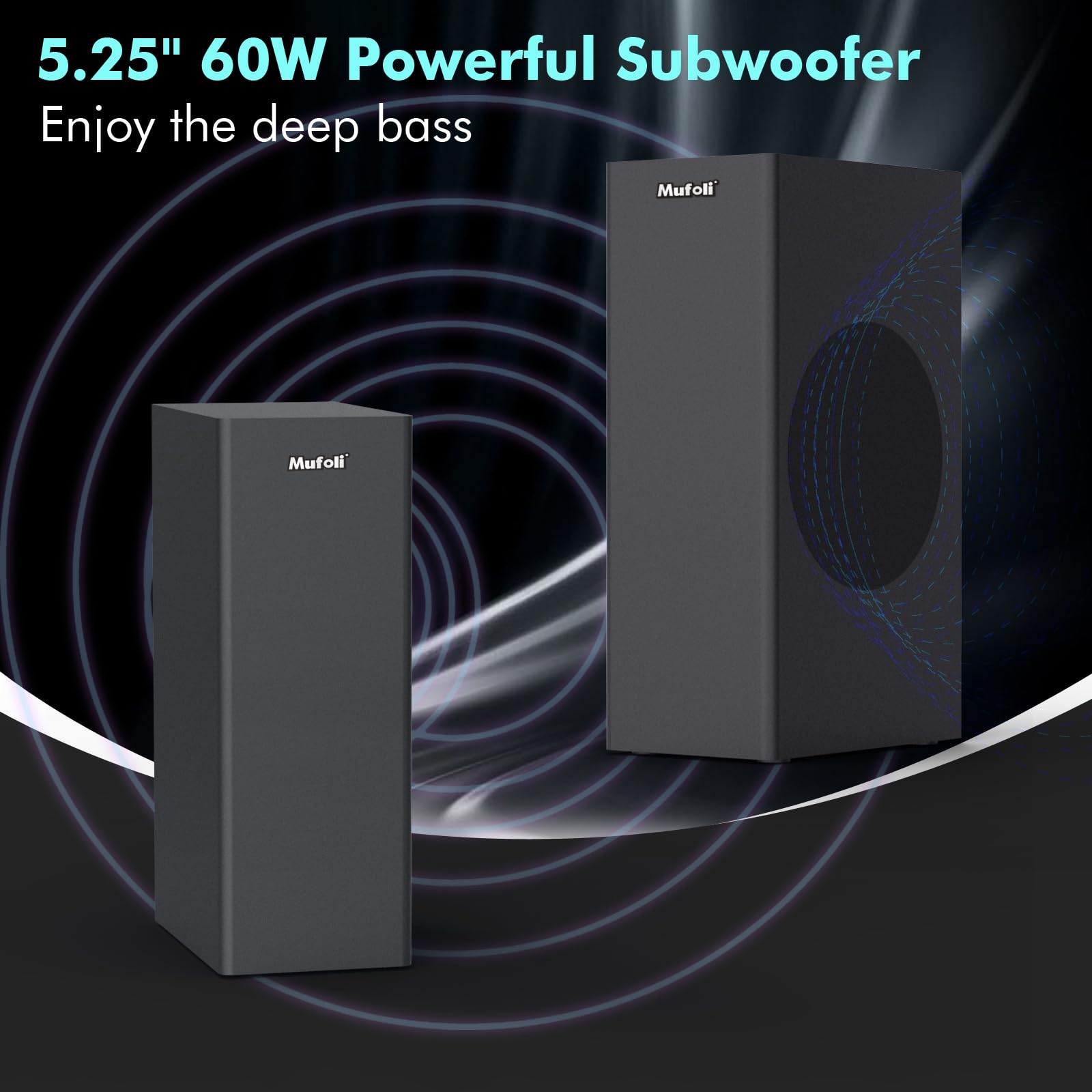 Sound Bars For Tv With Subwoofer 2.1 Ch 120W Soundbar For Tv, For Pc, Gaming, Surround Sound System Tv Sound Bar Speakers, Home