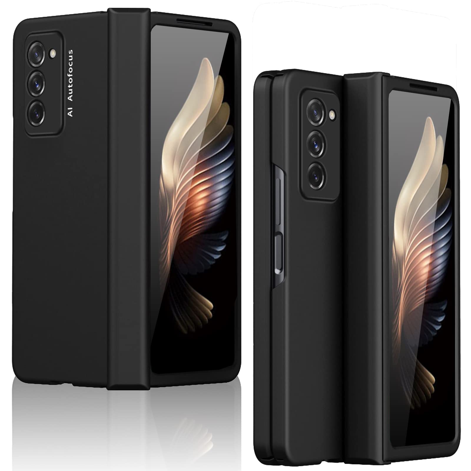 Miimall Compatible Samsung Galaxy Z Fold 2 Case With Hinge, Ultra Thin Hard Pc Bumper All Inclusive Anti Drop Free Folding Hinge