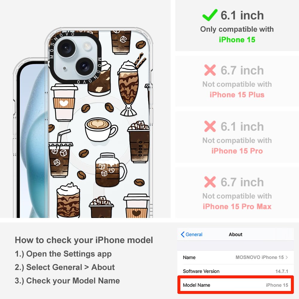 Mosnovo Compatible With Magsafe Designed For Iphone 15 Case, [Buffertech 6.6 Ft Drop Impact] Shockproof Tpu Protective Bumper Wi