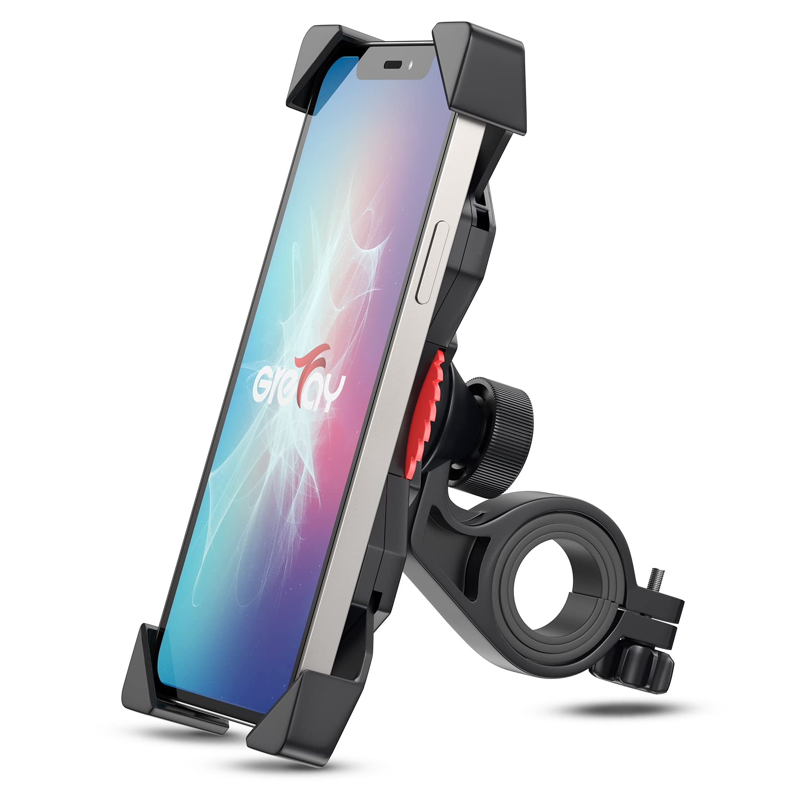 Grefay Bike Phone Holder Motorcycle Handlebar Phone Holder Scooter Phone Mount With 360 Rotation For 3.5 6.5 Inch