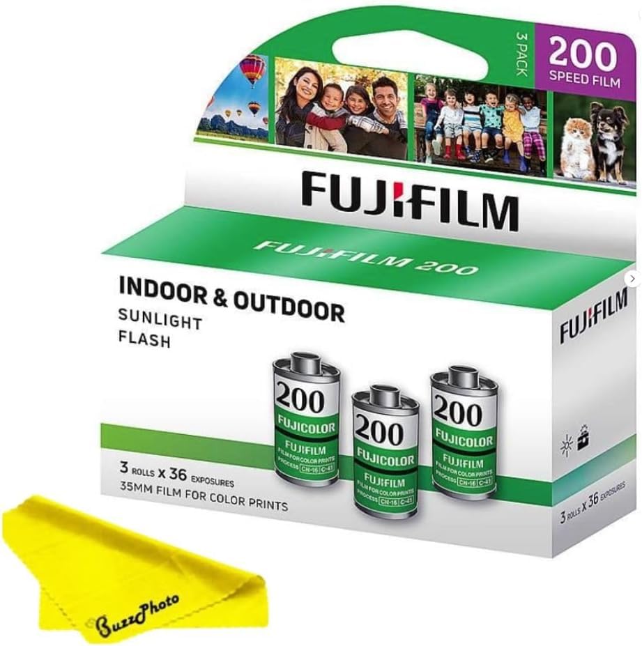 Fujifilm Fujicolor 200 Color Negative Film   Vivid Color Prints In Daylight & Flash (35Mm Roll Film, 36 Exposures)   3 Rolls