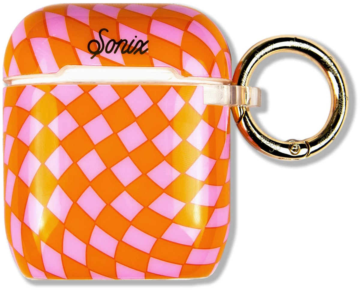 Sonix Case for Airpods Gen 1 / Gen 2 - Checkmate - Pink/Orange