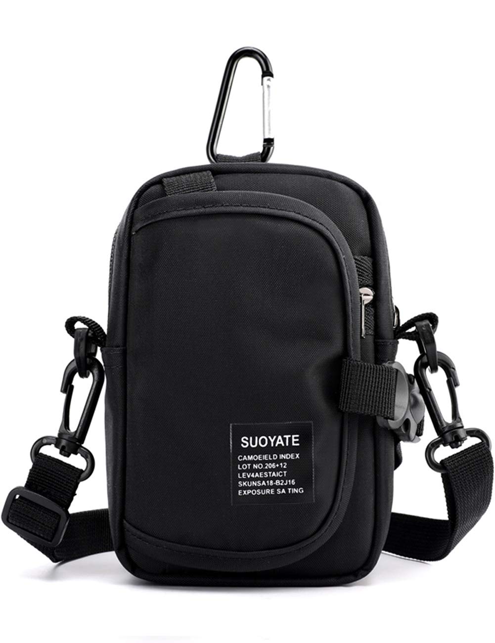 Lohol Multifunction Cell Phone Holster, One Shoulder Pouch With Carabiner, Outdoor Tactical Waist Belt Bag, Security Purse Cross