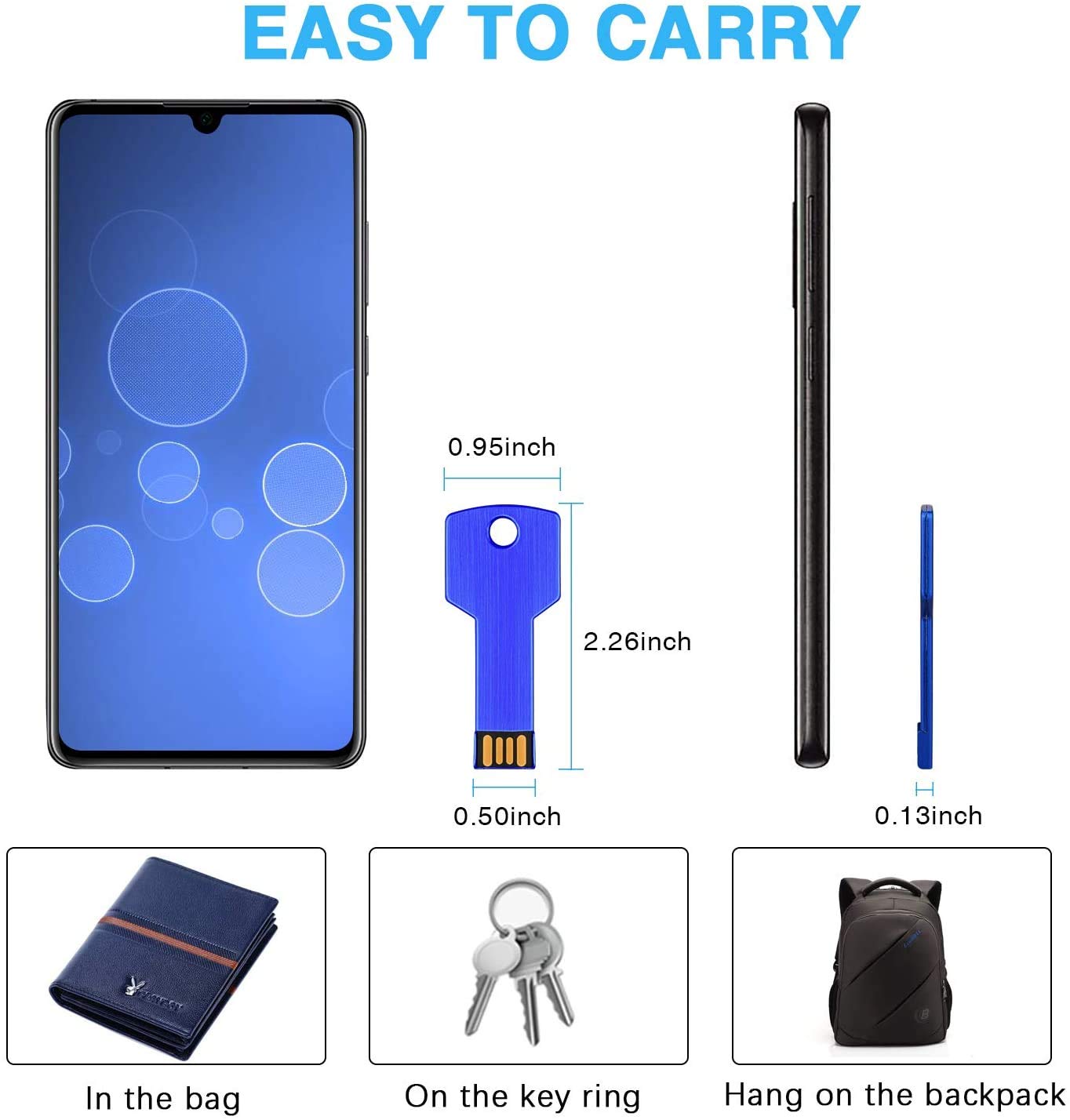 Usb Flash Drives 5 Pack 64Gb Usb 2.0 Metal Thumb Drives K&Zz Jump Drive Memory Stick Key Shape For Students,Office,Company  Mult