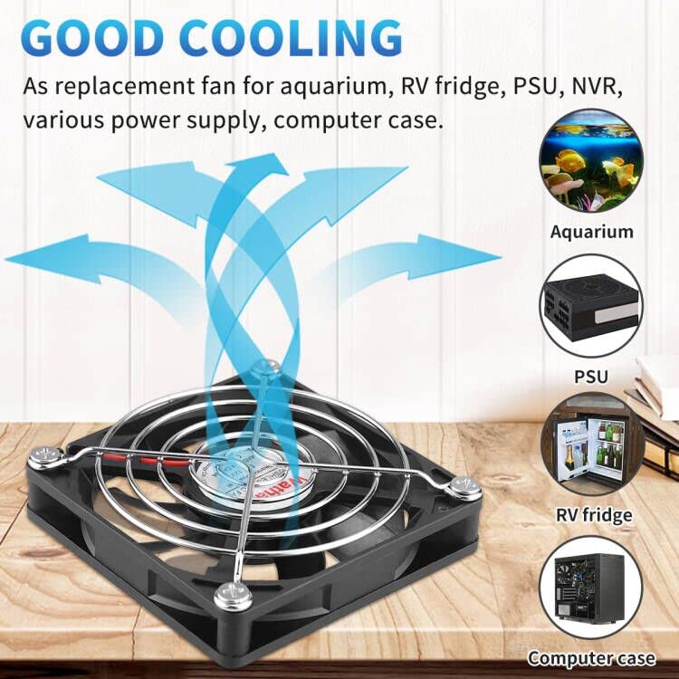Wathai 80Mm X 15Mm 12V Dc Coolng Fan 2 Pin Dual Ball High Performance Brushless Cooler Case Fans