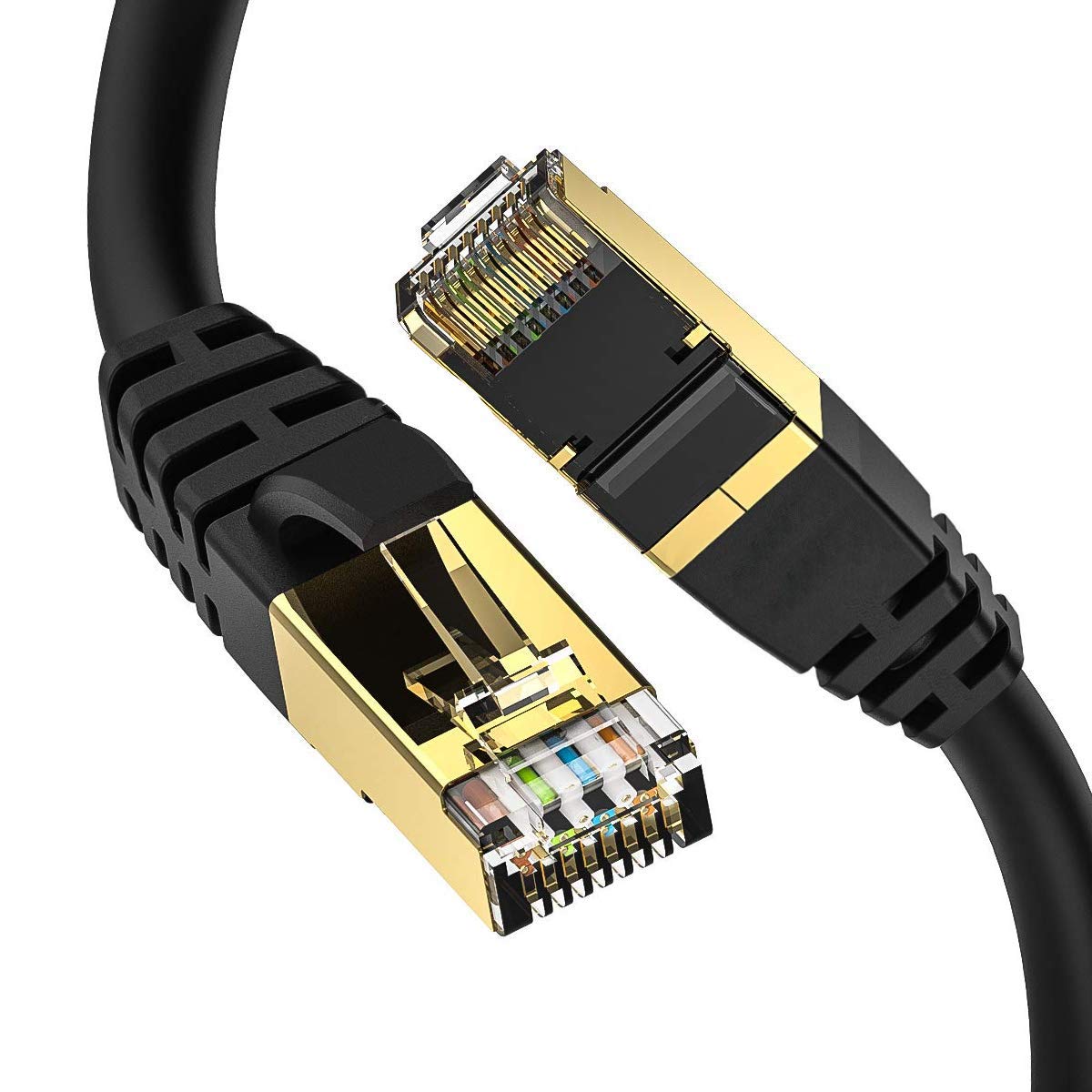 Dbillionda Cat8 Ethernet Cable, Outdoor&Indoor, 6Ft Heavy Duty High Speed 26Awg, 2000Mhz With Gold Plated Rj45 Connector, Weathe