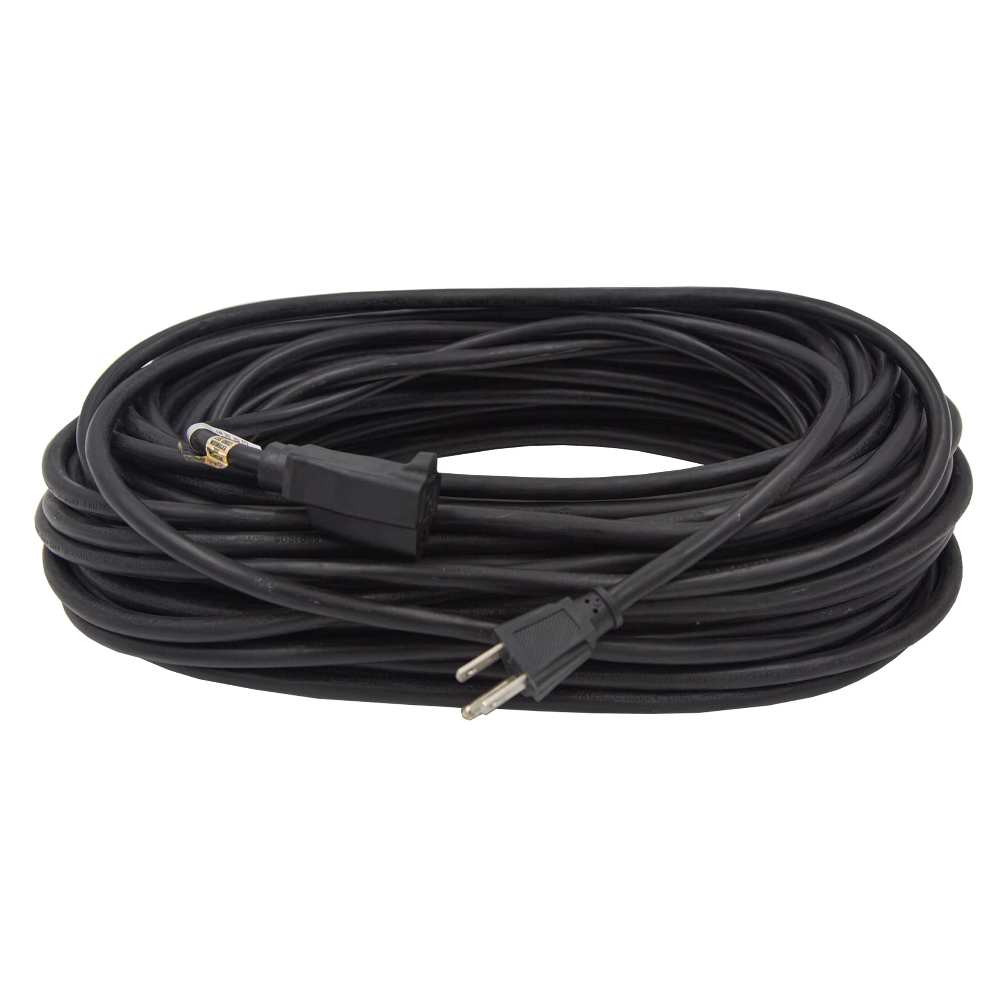 Honderson 100Ft Outdoor Extension Cord 16/3 Sjtw Durable Black Extension Cable With 3 Prong Grounded Plug For Safety,Great For O