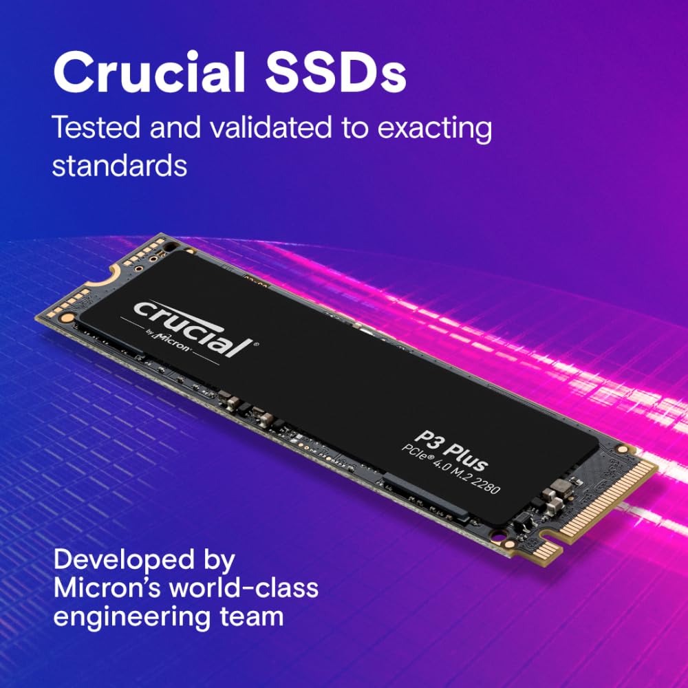 Crucial P3 Plus 500Gb Pcie Gen4 3D Nand Nvme M.2 Ssd Up To 5000Mbs   Ct500P3Pssd8