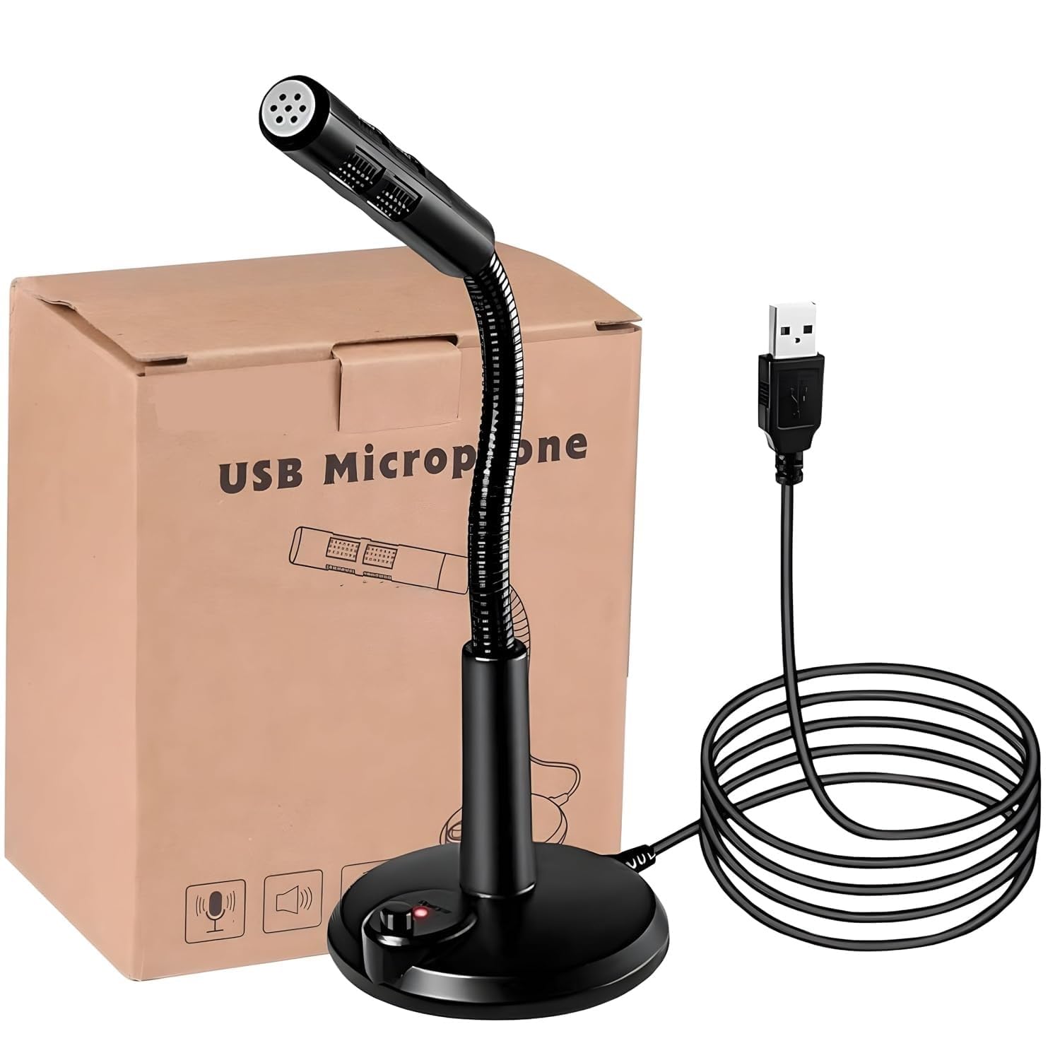 BKN Noise Cancelling USB Microphone for Windows and Mac, Professional PC Microphone Computer, Laptop, Desktop and Notebook, Tabl