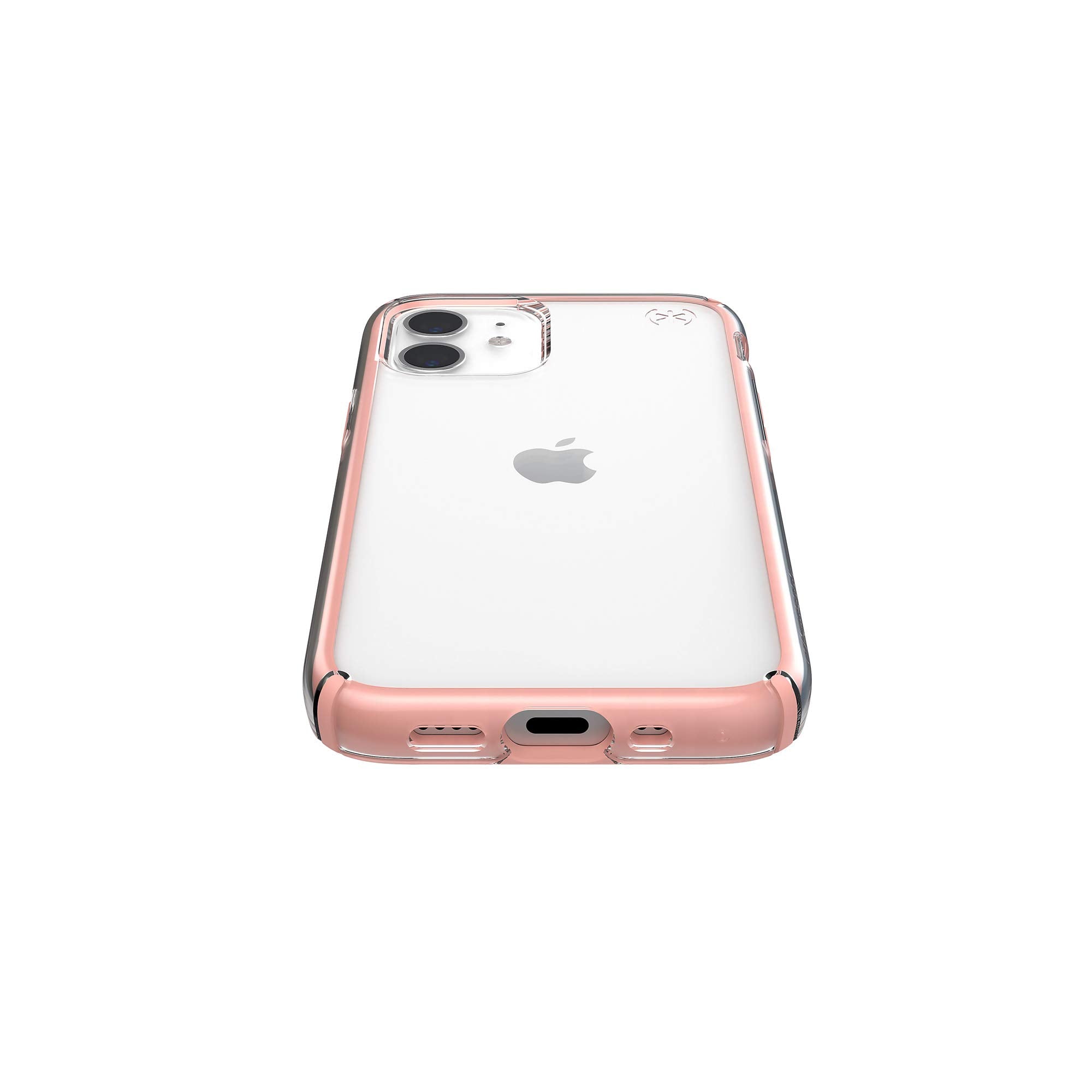Speck Products Presidio Perfect-Clear Impact Geo Iphone 12 Mini Case, Clear/Rosy Pink (138479-9356)