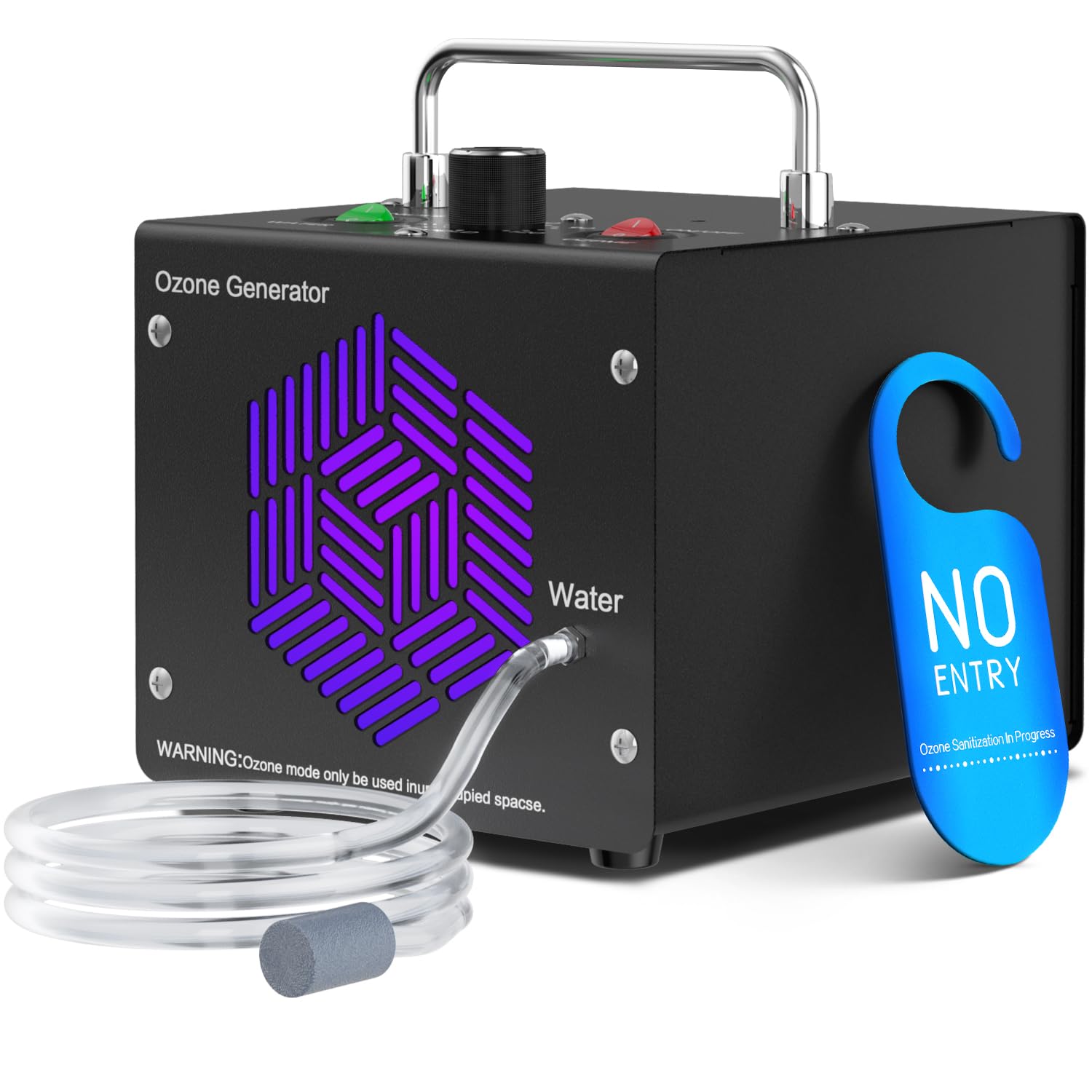 Medvoe 0Zone Generator For Water & Air   0Zone Machine 30000Mg For Car/Home/Smoke/Pet Odor, Black