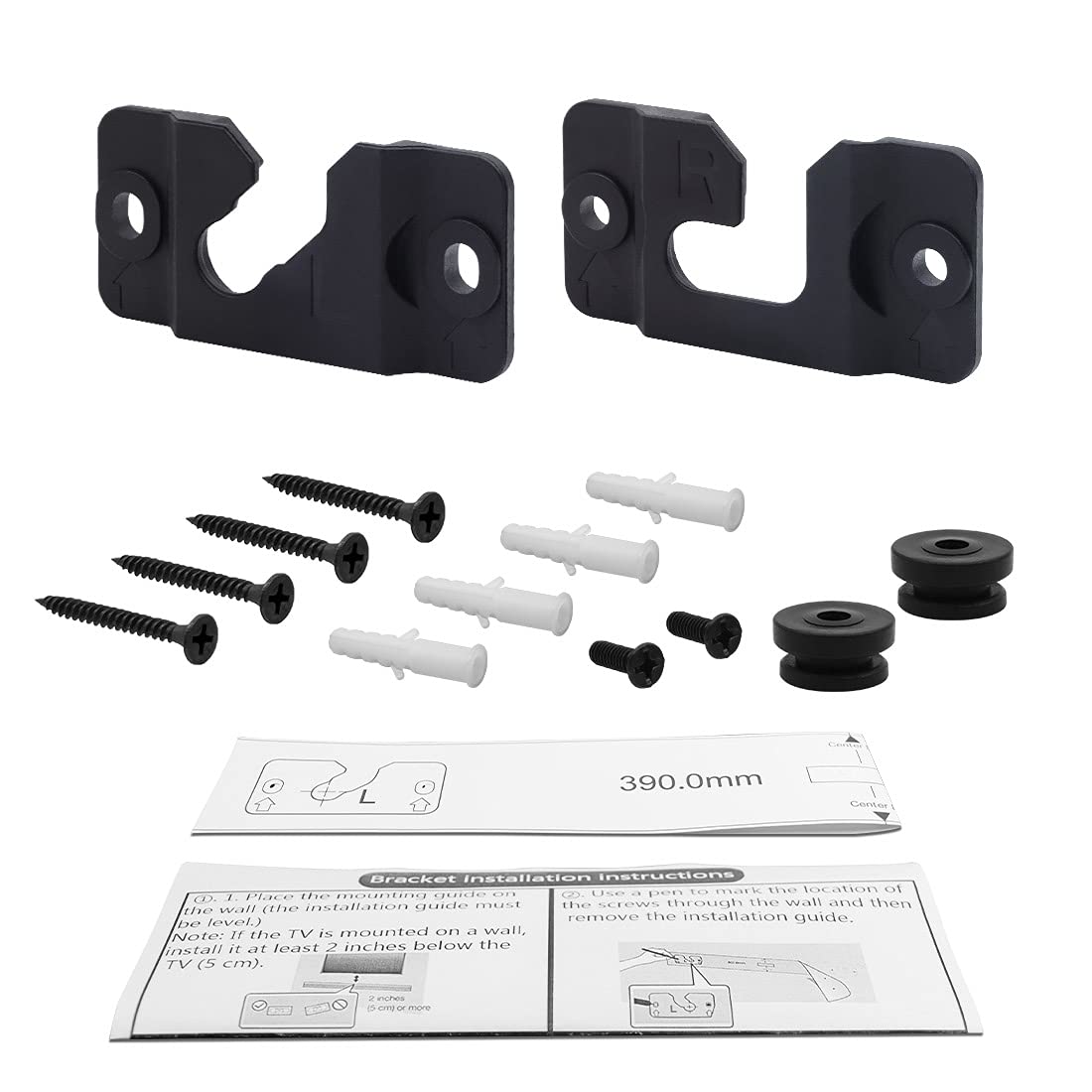 Seayoo 1 Pair Of Black Wall Mount Bracket Ah96 03064A For Samsung Soundbar Hwh750 Hw H750 Hw H450 Hw J355 Hwh751 Hw H751 Hwjm25