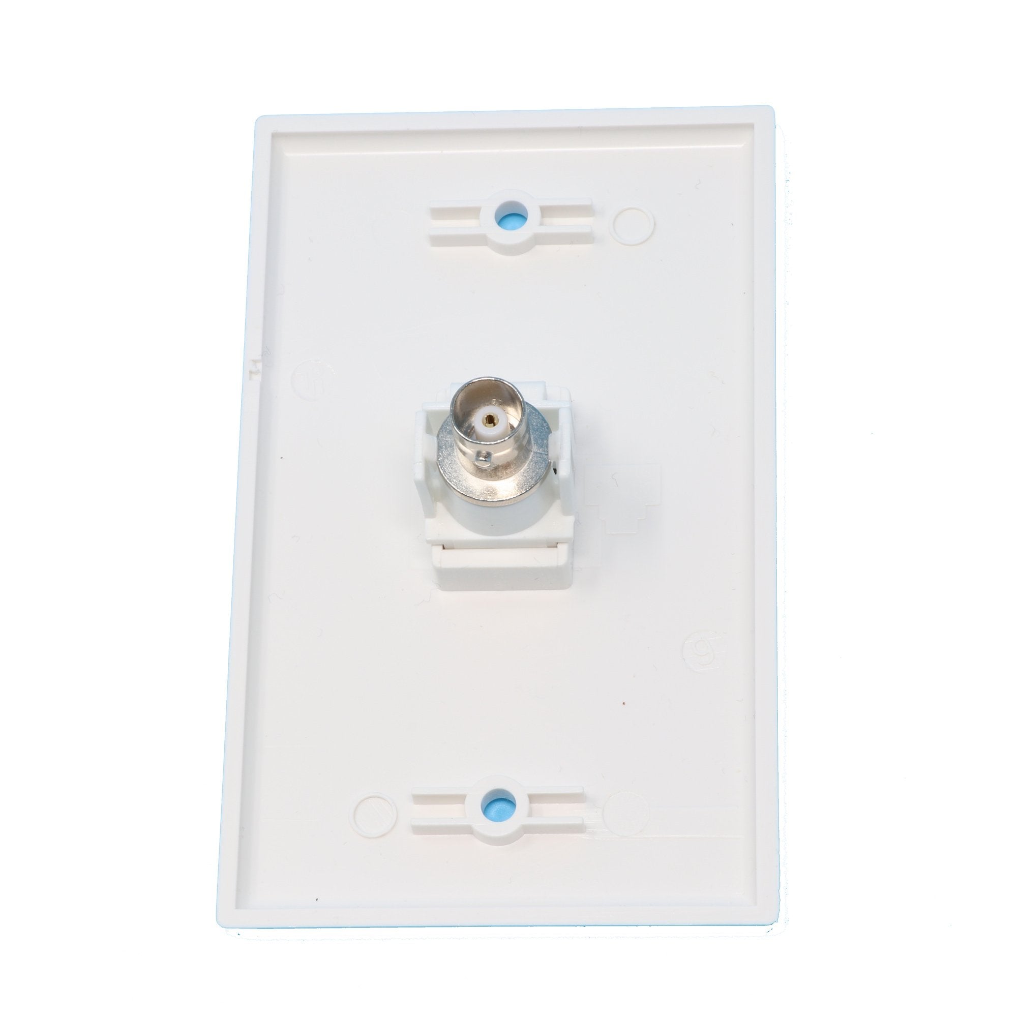 Riteav Bnc Video Wall Plate With Keystone Coupler Type Jack   1 Port   White