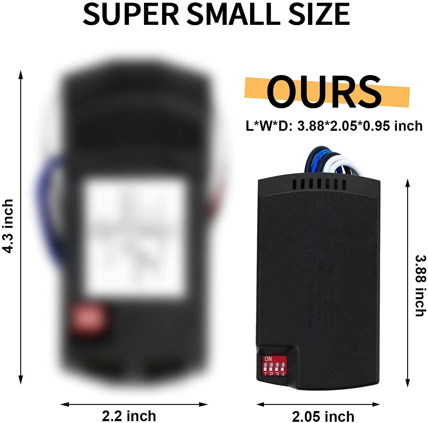 Eogifee Universal Uc9050T Small Size Ceiling Fan Remote Control Kits With Adjustable Speed And Light Replacement Of Hampton Bay