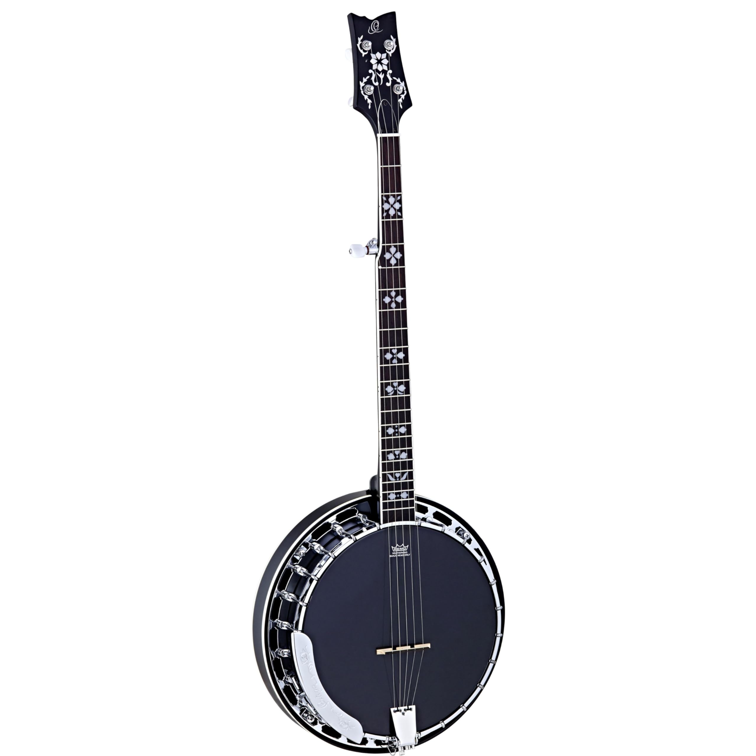 Ortega Guitars Raven Series 5-String Banjo w/Bag, Right (OBJ450-SBK)