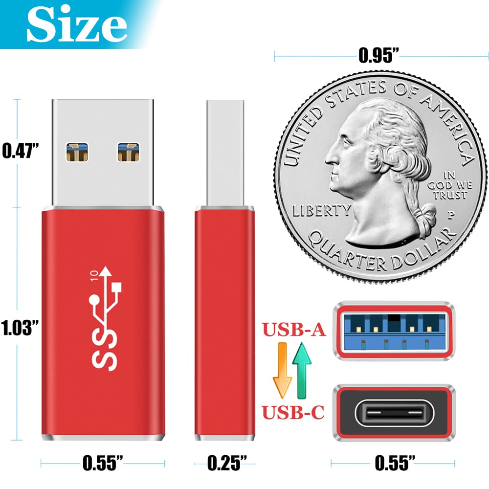 Warmstor 3-Pack Usb C Gen 2 Female To Usb Male Adapter 10Gbps Support Double Sided Data Transfer & 60W Fast Charging For Apple W