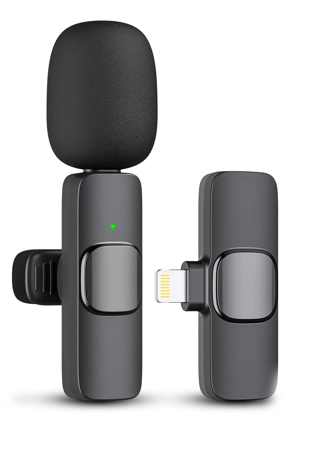 Professional Wireless Lavalier Microphone For Iphone Ipad, Cordless Omnidirectional Clip Mic, Plug Play Microphone For Interview