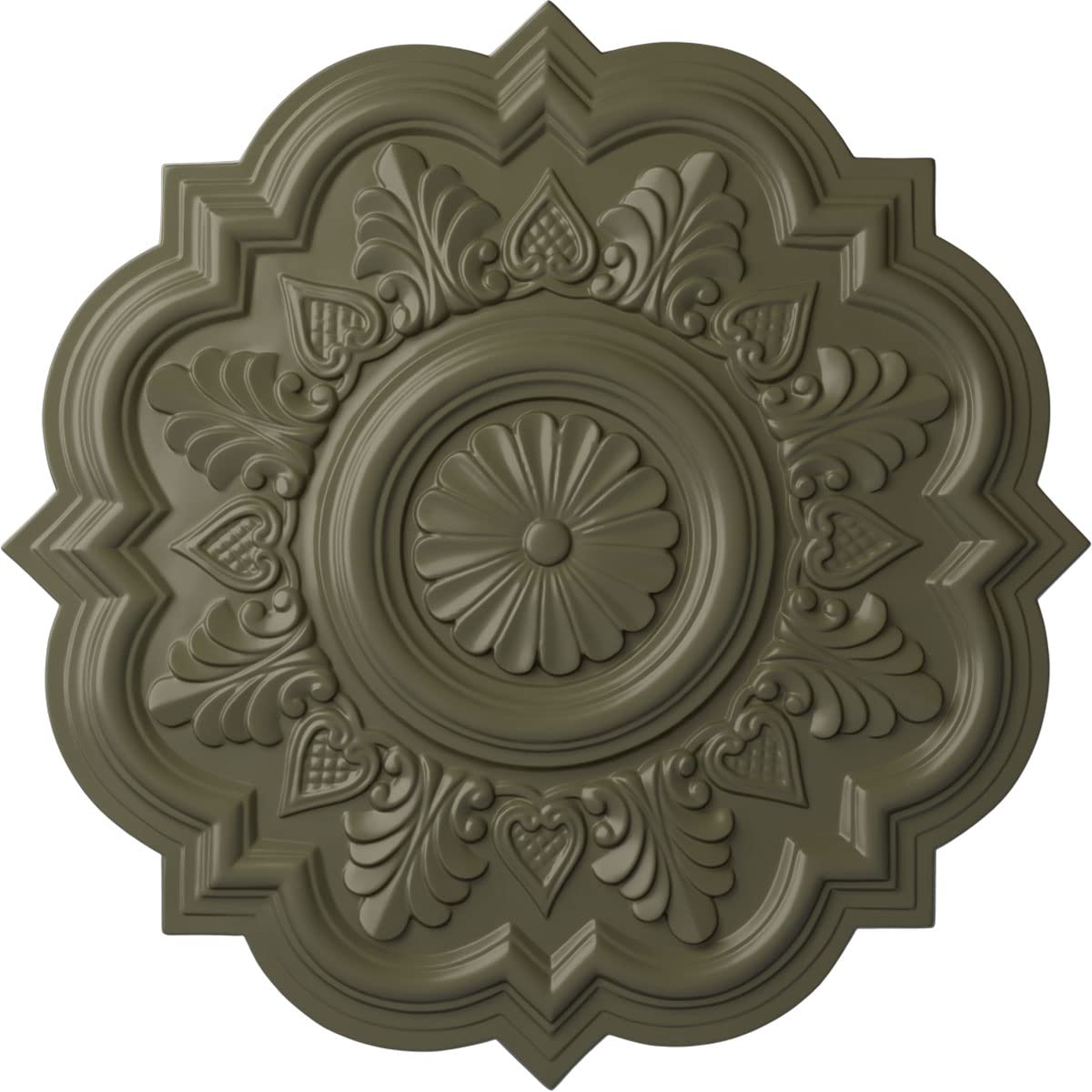 Ekena Millwork CM20DRPTF Deria Ceiling Medallion fits Canopies up to 6, Painted Turtle