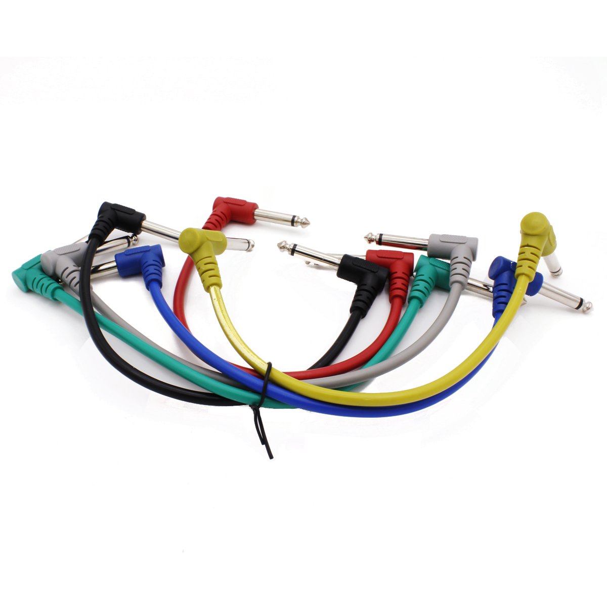 Leen4You Guitar Patch Cable Wire Effect Pedal Cable Cord Instrument Lead Cable Short Audio Connection Cable 6.35Mm(1/4 Inch) Col