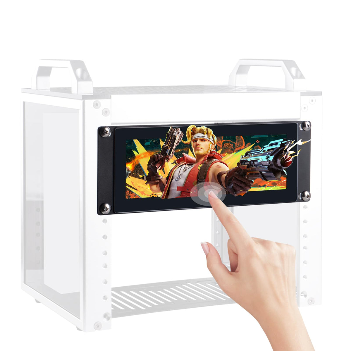 Geeekpi 7.84 Inch 1280X400 Lcd Touch Screen 2U Rack Mount Monitor For Deskpi Rackmate T0/T1/T2 Server Cabinet