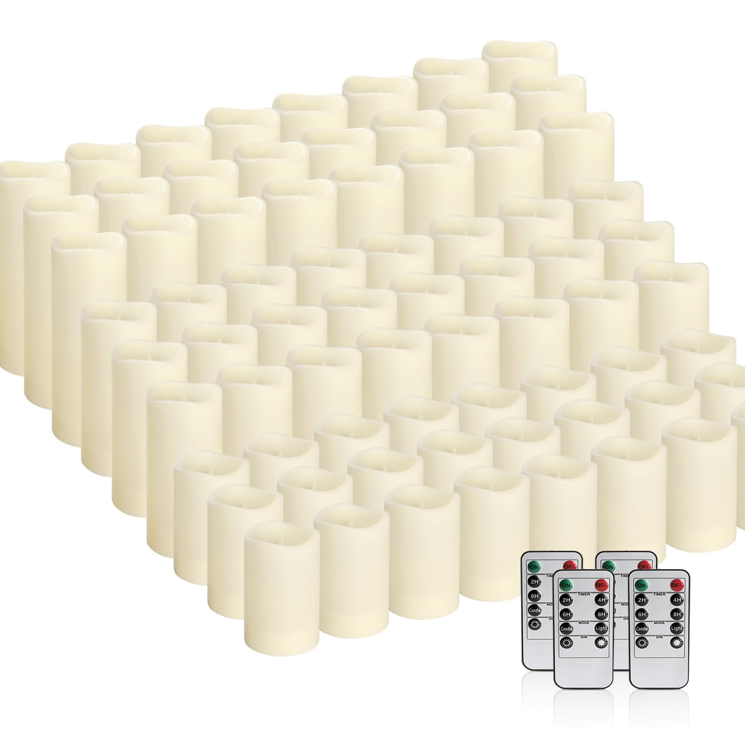 Fclayvts 72 Pack Led Flameless Candles With Remote Control  Flickering Flameless Candles Remote Timer Perfect For Wedding Partie