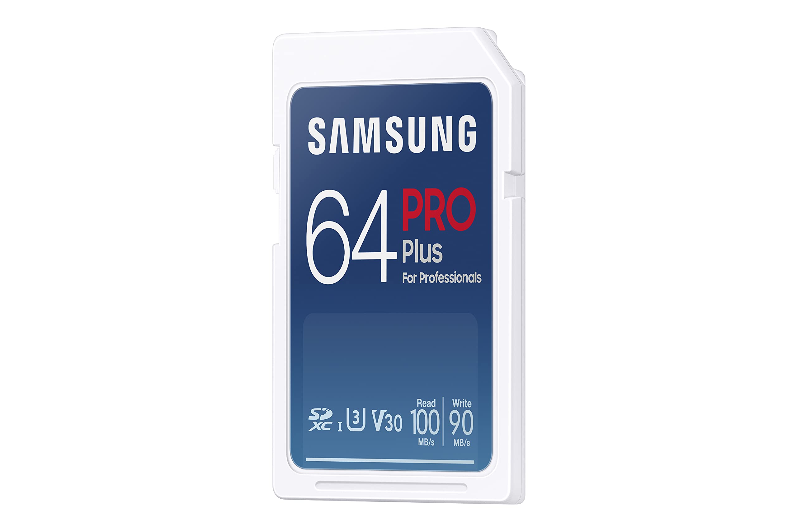 Samsung Pro Plus Sdxc 64Gb Full Size Sd Memory Card W/Adapter, Supports 4K Uhd Video, Storage Expansion For Digital Media Profes