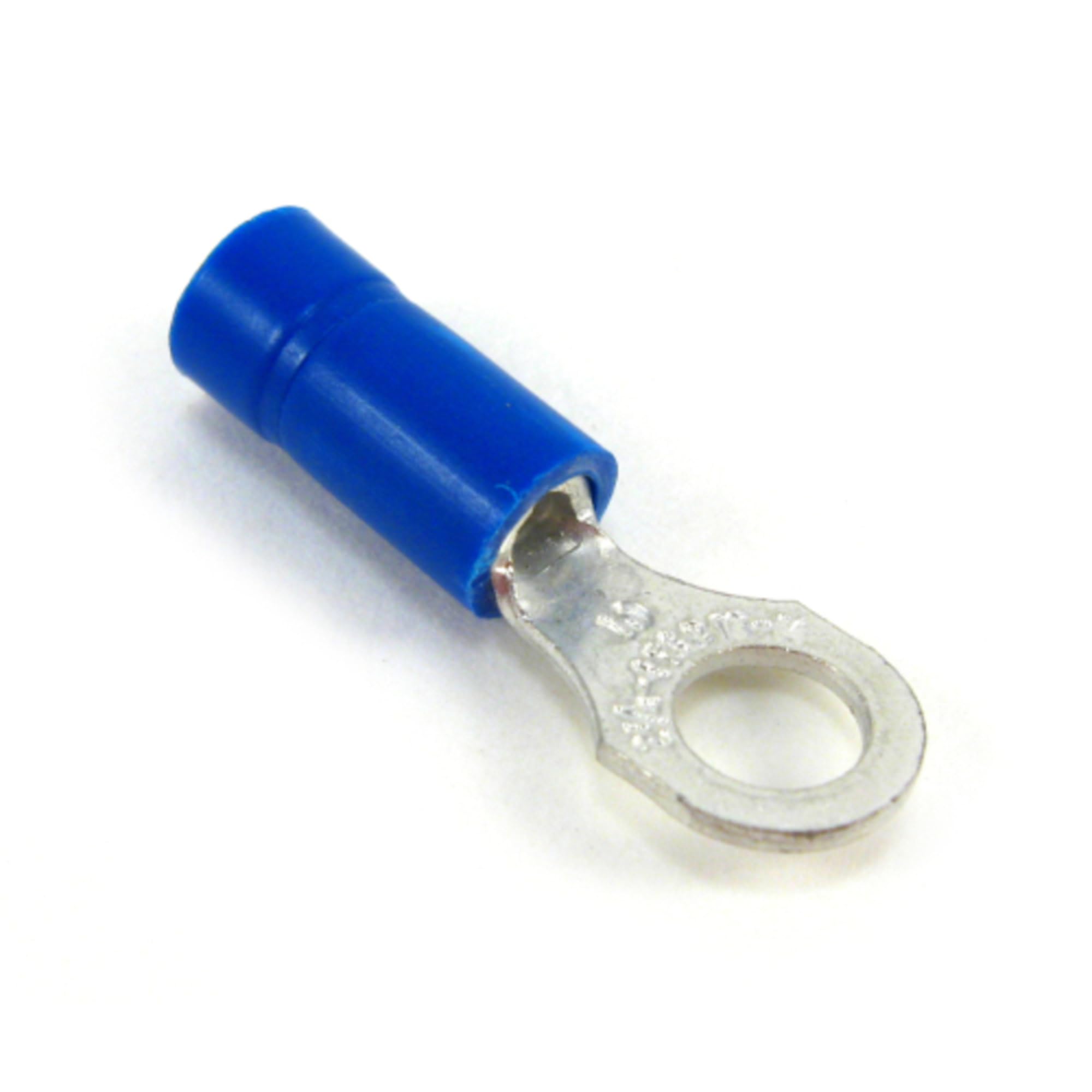 Stakon 14RB-8 Ring Terminal, Standard, Vinyl Insulated, 0.97-Inch Length by 0.31-Inch Width, Blue, 100-Pack