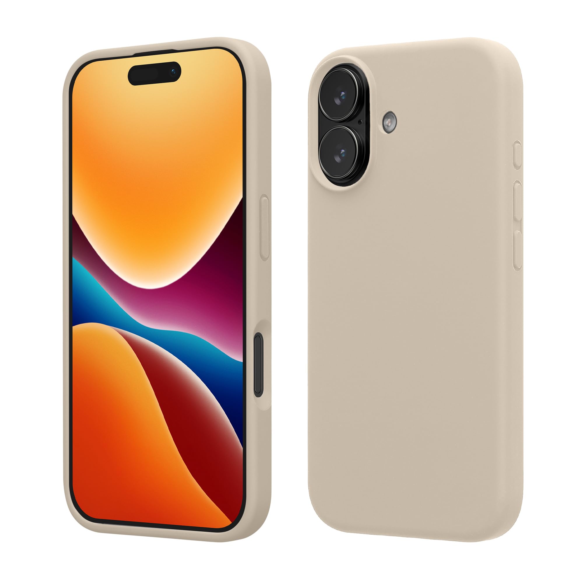 kwmobile Case Compatible with Apple iPhone 17 Case - TPU Silicone Phone Cover with Soft Finish - Cream