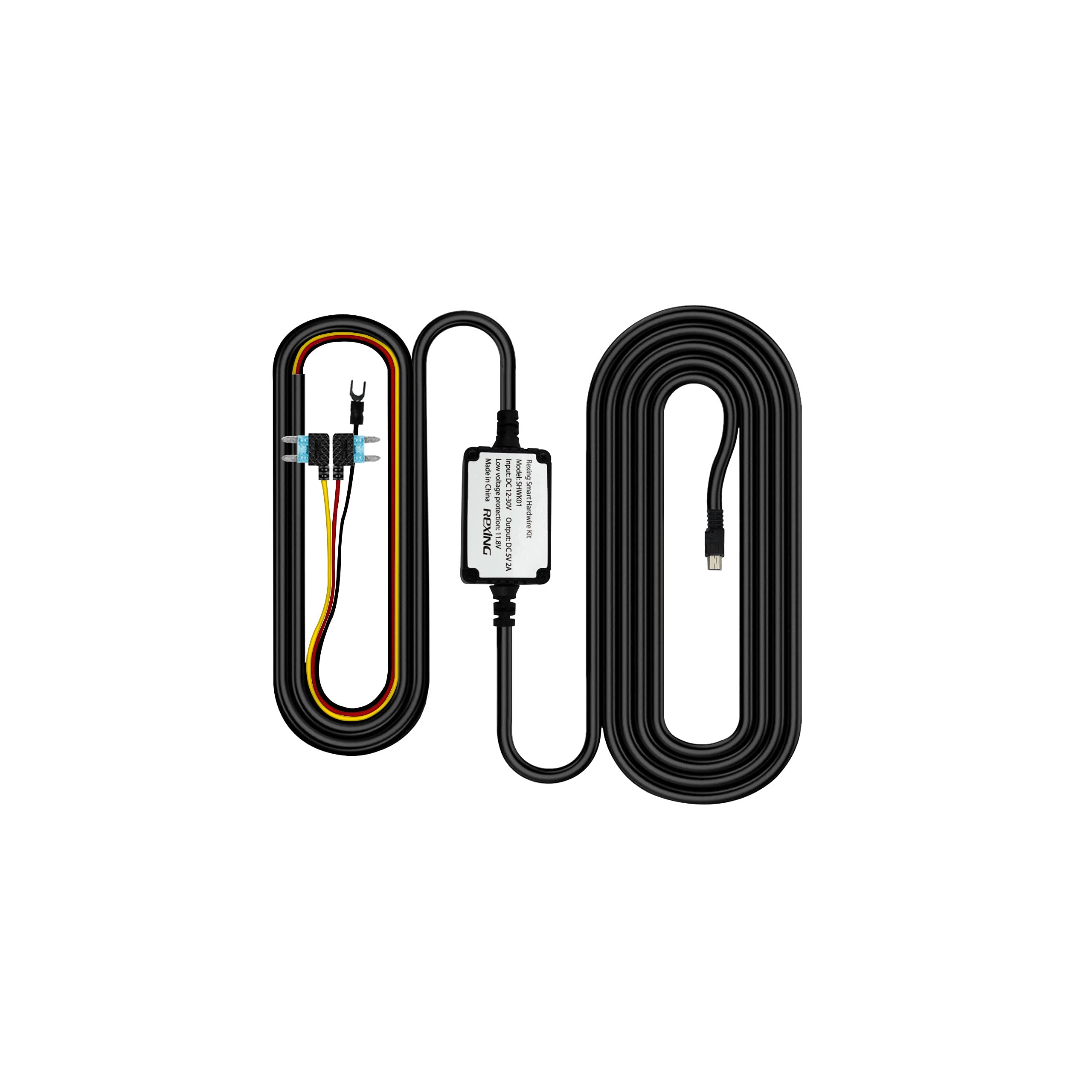 Rexing Smart Hardwire Kit Mini Usb Port For All Supercapacitor Models   V1 4K, V1P, V3, V2 Pro, V5, S1 Series, V1P Pro Series, M