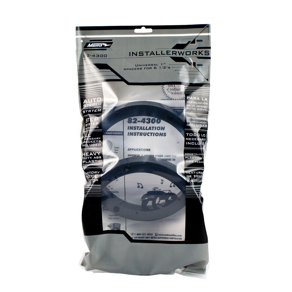 Metra Electronics 82-4300 1-Inch Universal Speaker Adapter Brackets