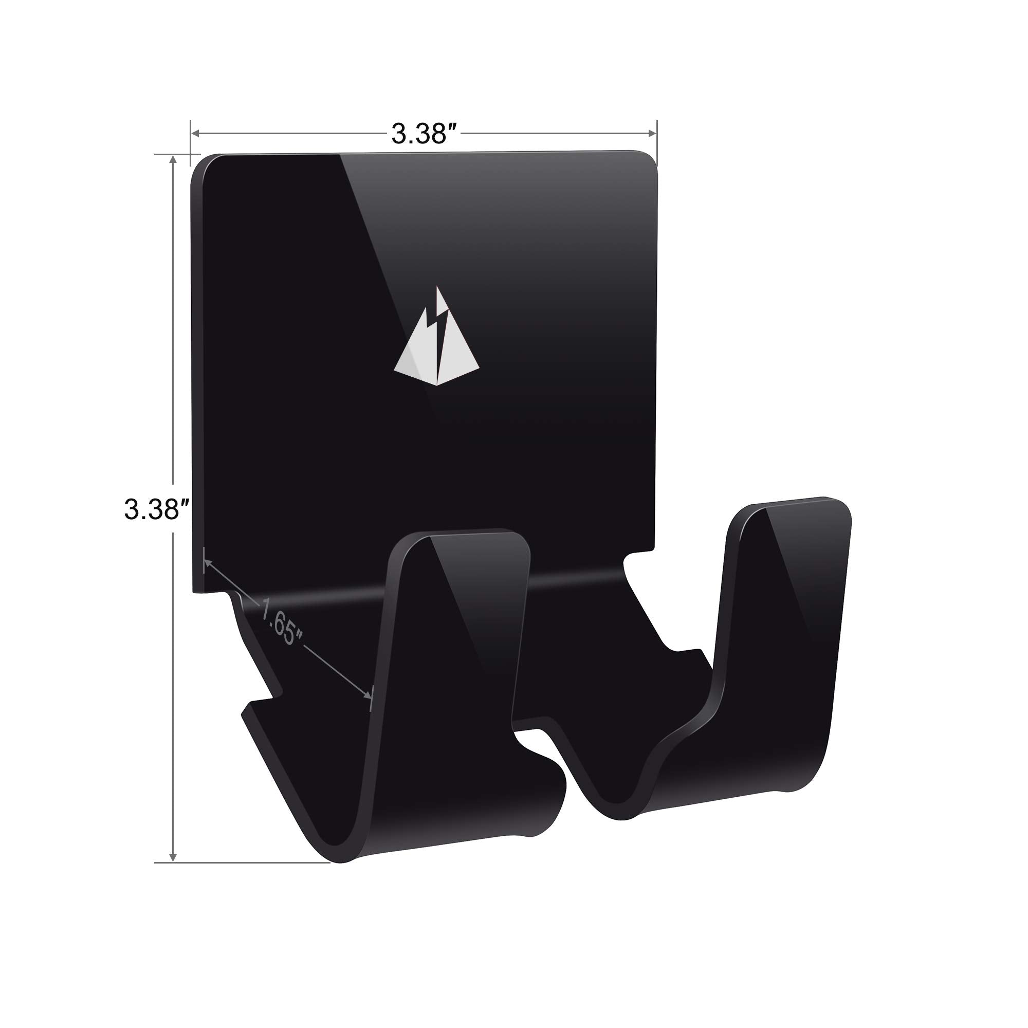 Txesign Adhesive Wall Phone Holder Mount For Smartphones Iphone External Battery Wall Holder Mount (Black)