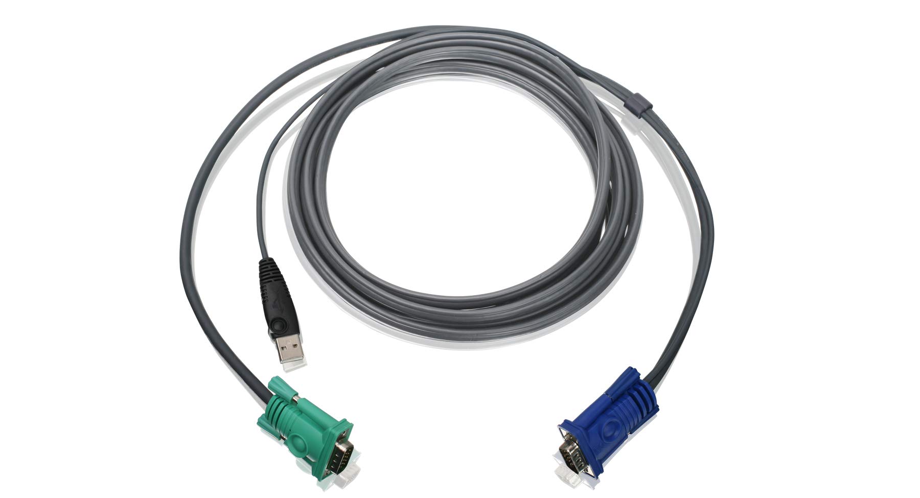 IOGEAR USB KVM Bonded Cable 10-Feet with USB and VGA Connections, G2L5203UTAA
