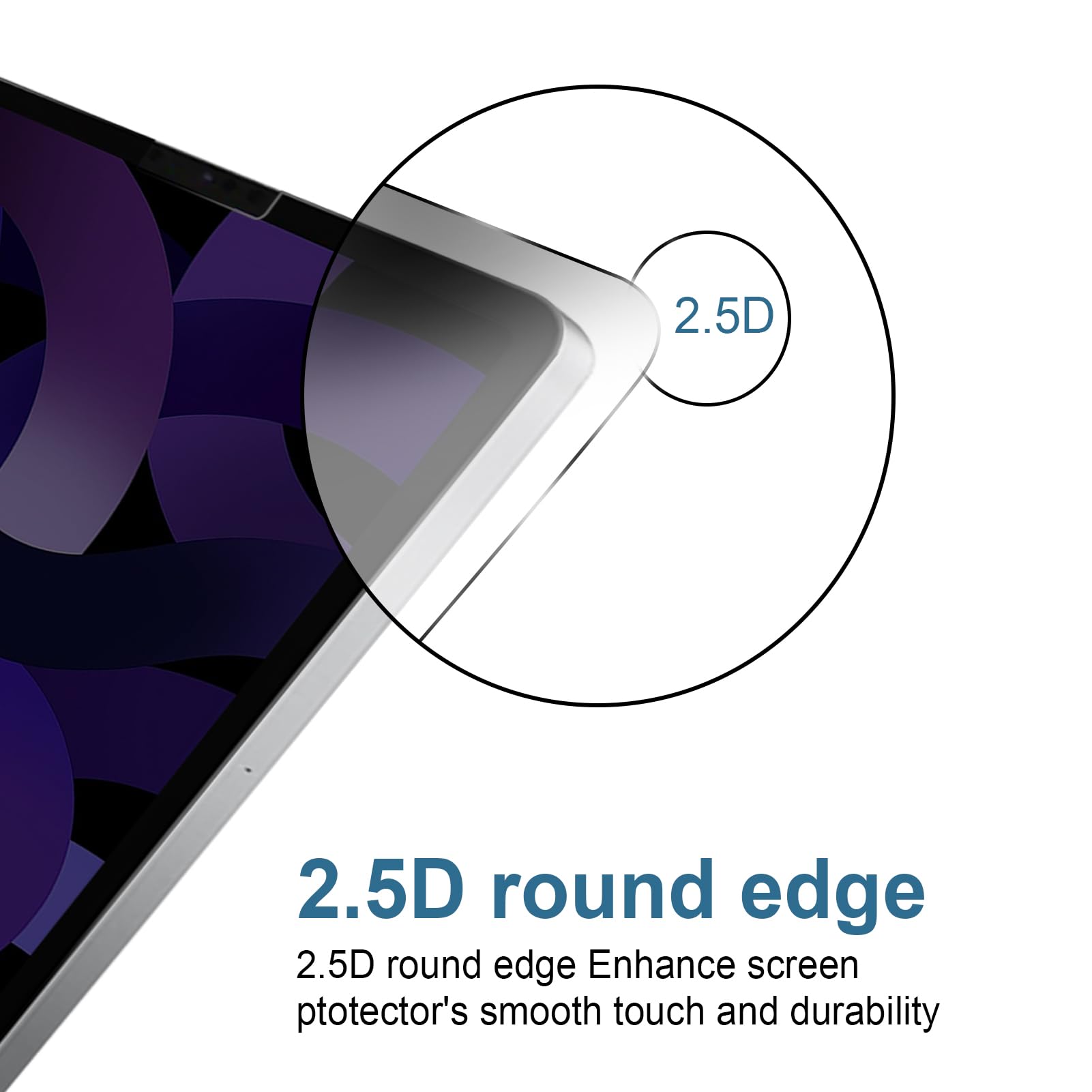 Lapocover Privacy Screen Protector For Ipad Air 5Th/4Th 10.9 Inch, 2022/2020 Model,Tempered Glass Privacy Screen Protector With