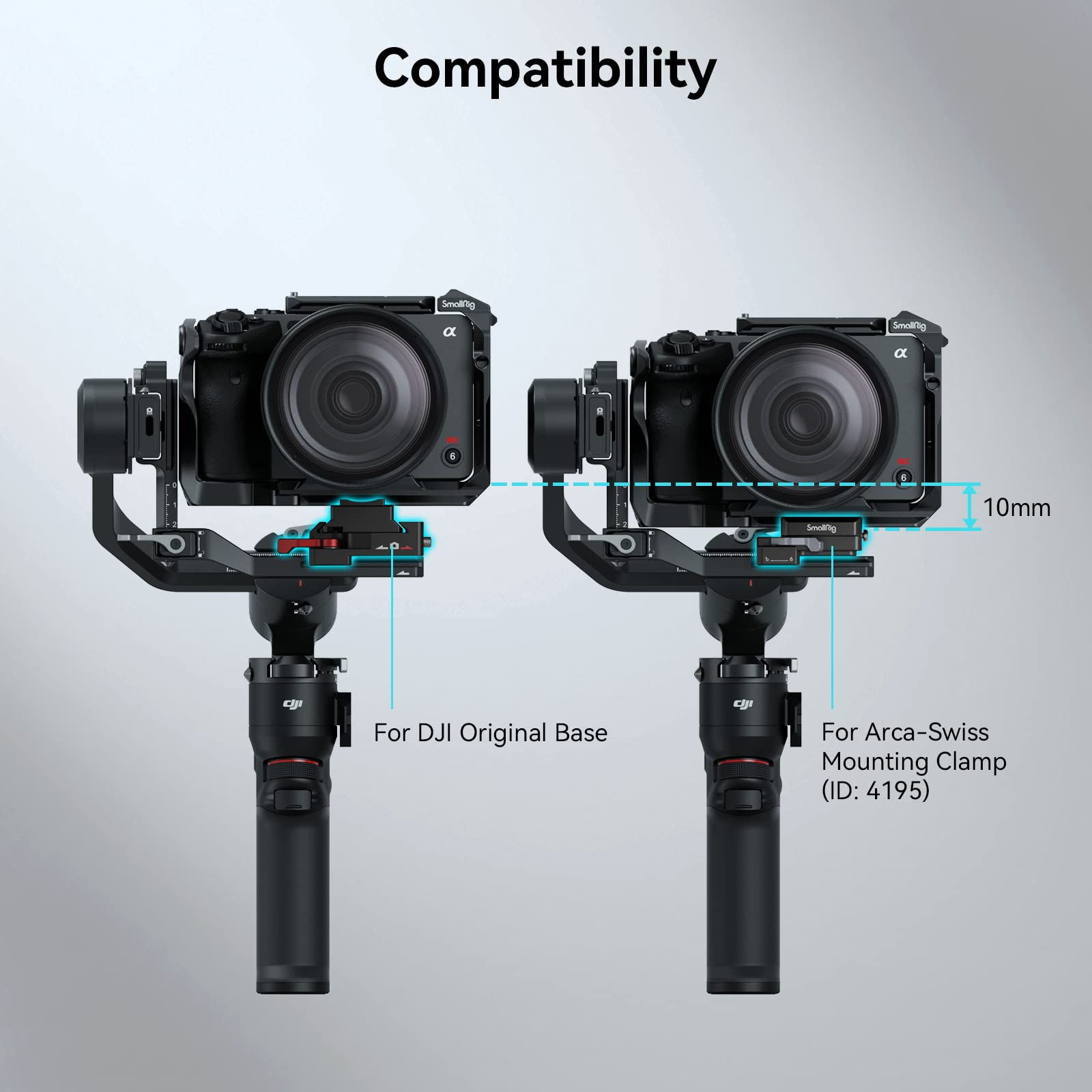 Smallrig Rs 3 Mini Quick Release Clamp For Dji Rs 3 Mini, For Arca-Swiss Mount Clamp - 4195