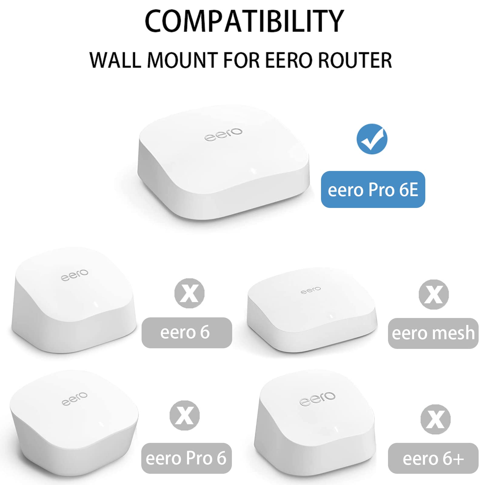 Okemeeo Adhesive Wall Mount For Eero Pro 6E (Strong 3M Vhb, 2 Pack)