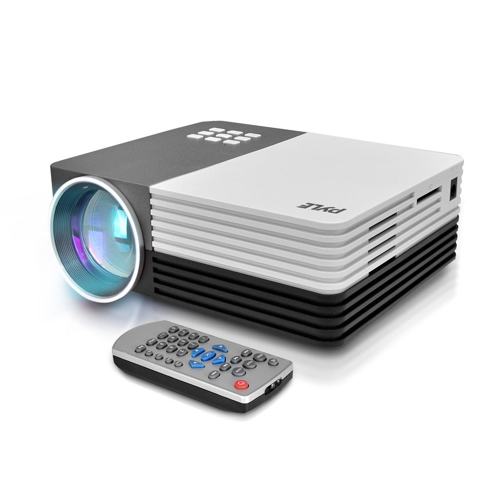 Pyle Video Projector 1080p Full HD Professional Cinema Home Theater - Digital Multimedia, Built-in Stereo, Adjustable Keystone P