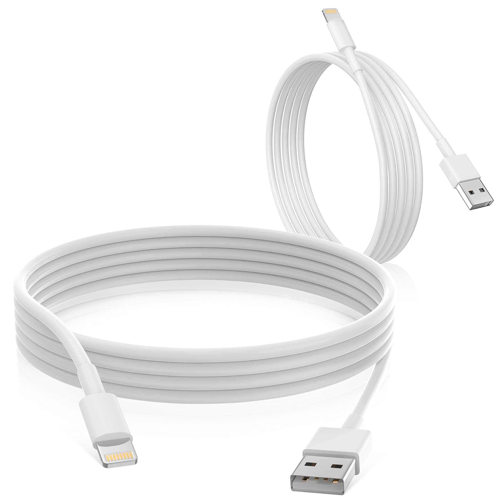 Uzento For Iphone Charger Cord,2 Pack Original Usb To Lightning Cable Apple Mfi Certified 10Ft, Fast Iphone Charging Cord For Iphone 11/11Pro/11Max/ X/Xs/Xr/Xs Max/8/7/6/5S/Se