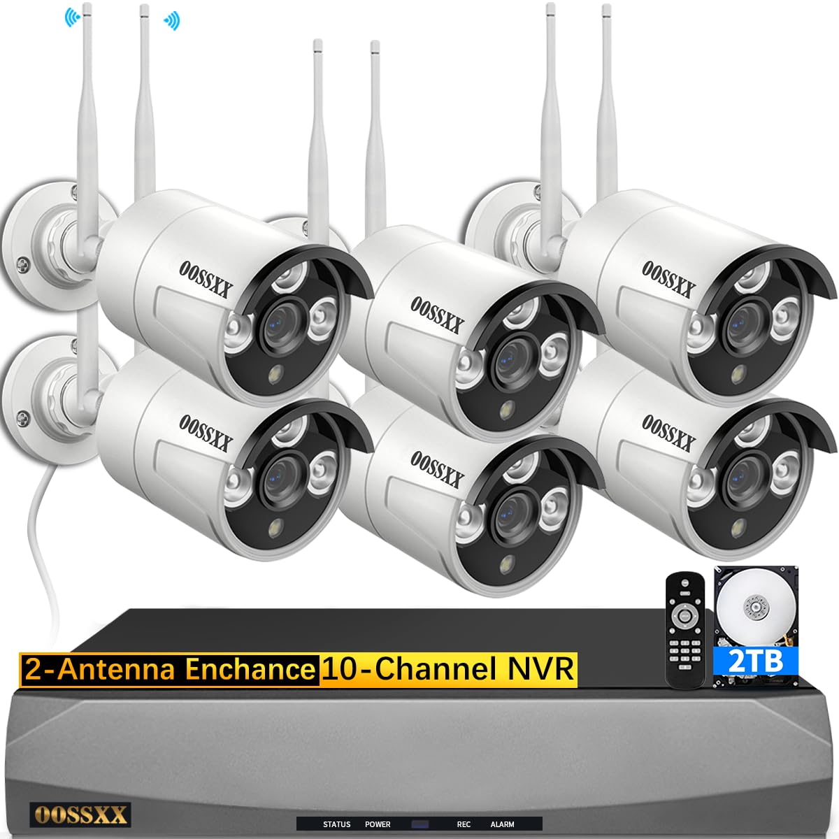 (Dual Antennas For Wi Fi Enhanced) Ai Human Detected 2 Antennas Enhance Outdoor Wireless Security Camera System Wifi Video Surveillance System