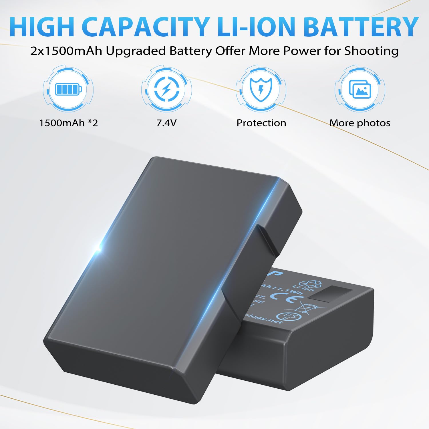 En El14 En El14A Battery Charger Pack, Lp 2 Pack Battery & Charger, Compatible With Nikon D3500, D5600, D3300, D5100, D5500, D31