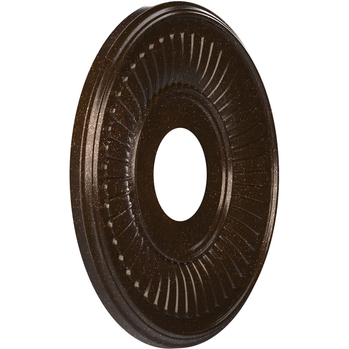 Ekena Millwork Cmp13Beamb Berkshire Thermoformed Pvc Ceiling Medallion (Fits Canopies Up To 5 3/4), 13Od X 3 1/2Id X 3/4P, Textu