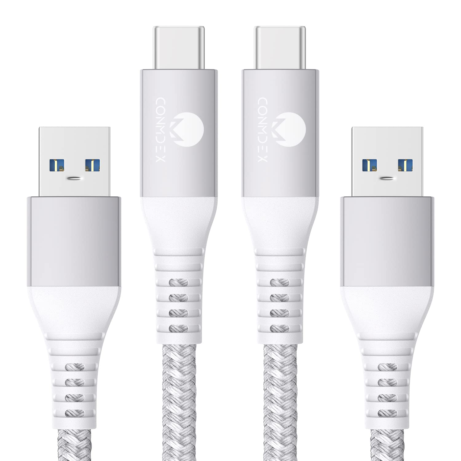Conmdex Usb To Usb C Cable [3Ft, 2 Pack] 10Gbps Usb 3.1 Gen 2 Data Transfer Type C Cord, 3A Fast Charging Carplay Android Auto Usb Cable For Iphone 16 Plus Pro Max Samsung Galaxy S23 S22, White