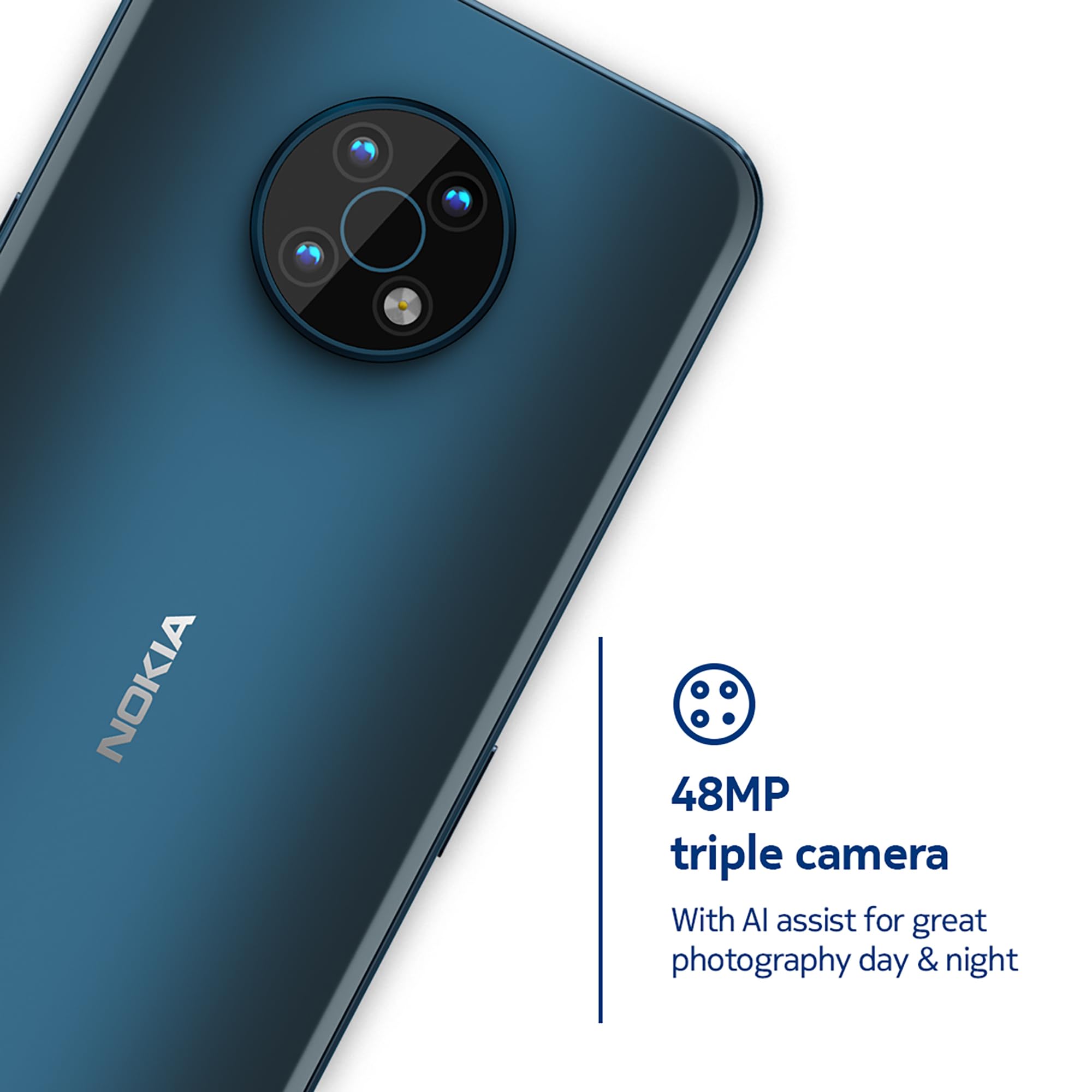 Nokia G50 5G | Android 11 | Unlocked Smartphone | Us Version | 4/128Gb | 6.82 Inch Screen | 48Mp Triple Camera | Ocean Blue