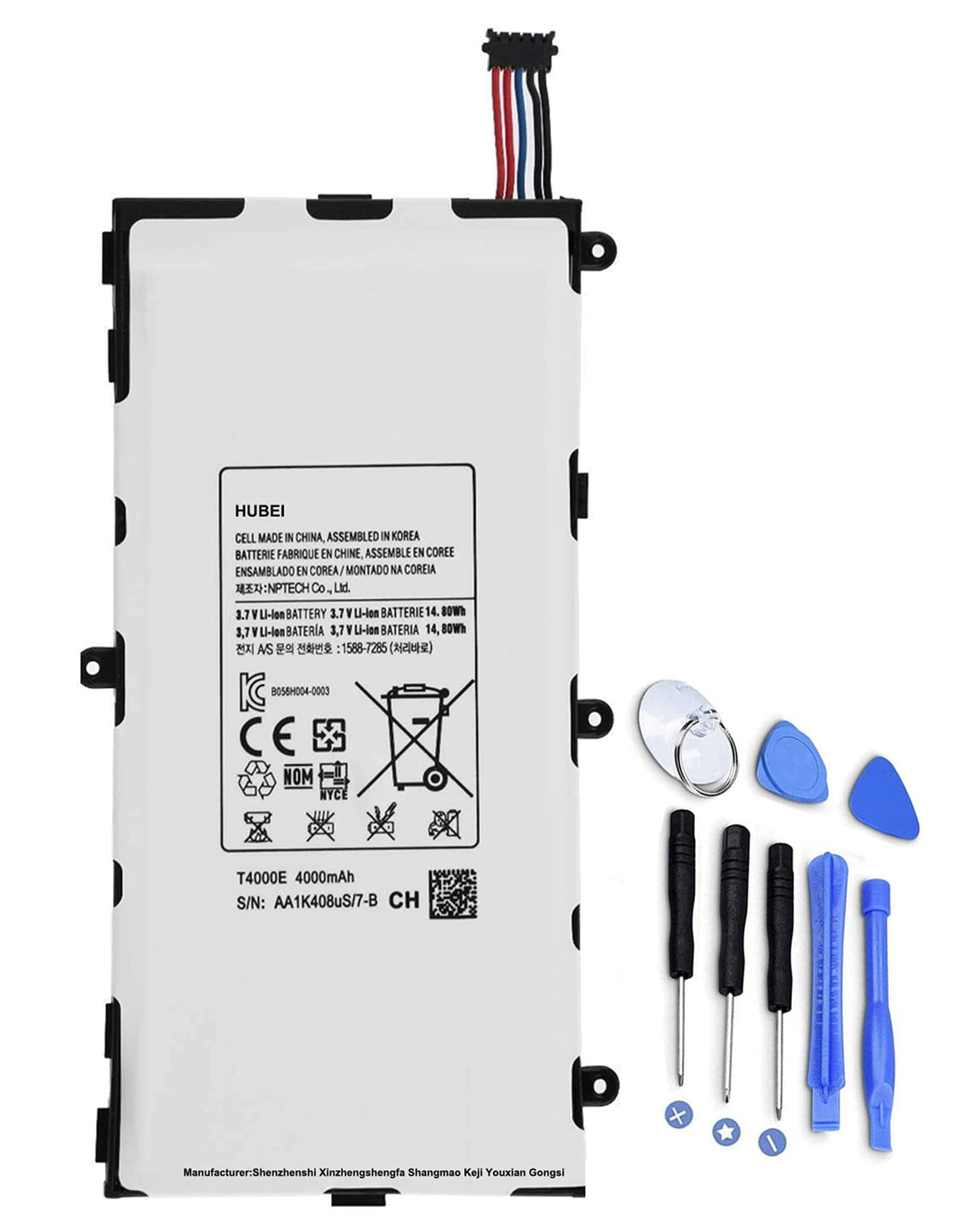 T4000E Aaad429Os/7 B Table Battery Replacement For Samsung Galaxy Tab 3 7.0'' Inch Sm T210 T211 T210R T217 T217S Lt02 Aa1K912Us/