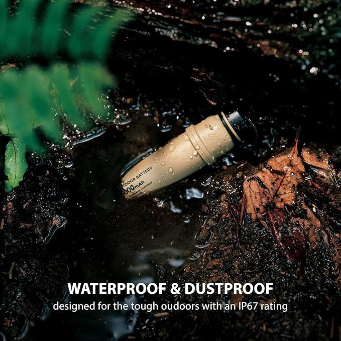 Elecom Nestout 10000Mah Rugged Power Bank, Outdoor Battery Pack, 20W Usb C Fast Charging Pd, Waterproof Ip67, Shockproof Militar