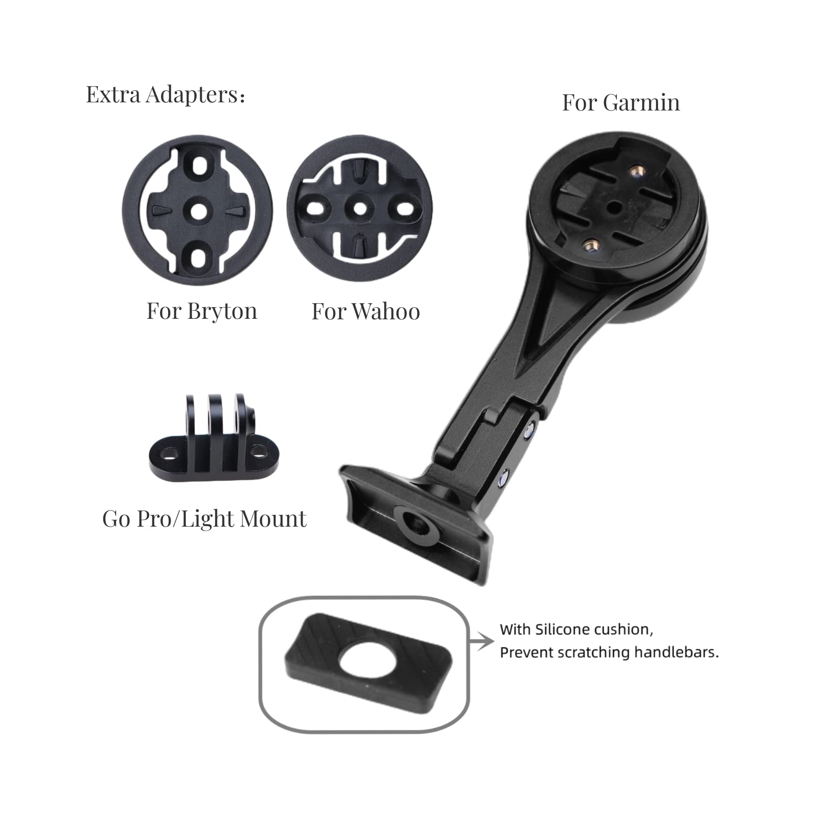 Nelbons Bike Computer Mount Compatible With Garmi N/Magen E/Bry Ton/Wa Hoo Integrated Bracket For T Rek Madone Emonda Bontrager